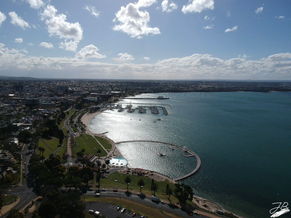 Geelong Waterfront Aerial - Framed Print